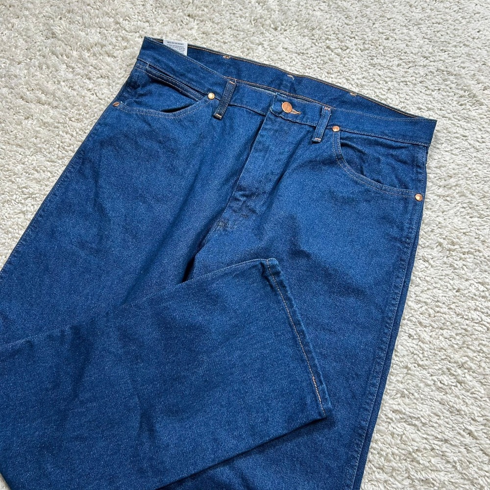 Wrangler Cowboy Cut Jeans 34x30 Blue 13MWZPW Original Fit Denim New with Tags